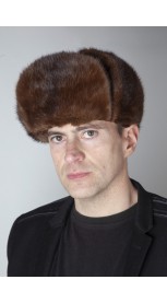 Nerzpelz Mütze in russischem Stil